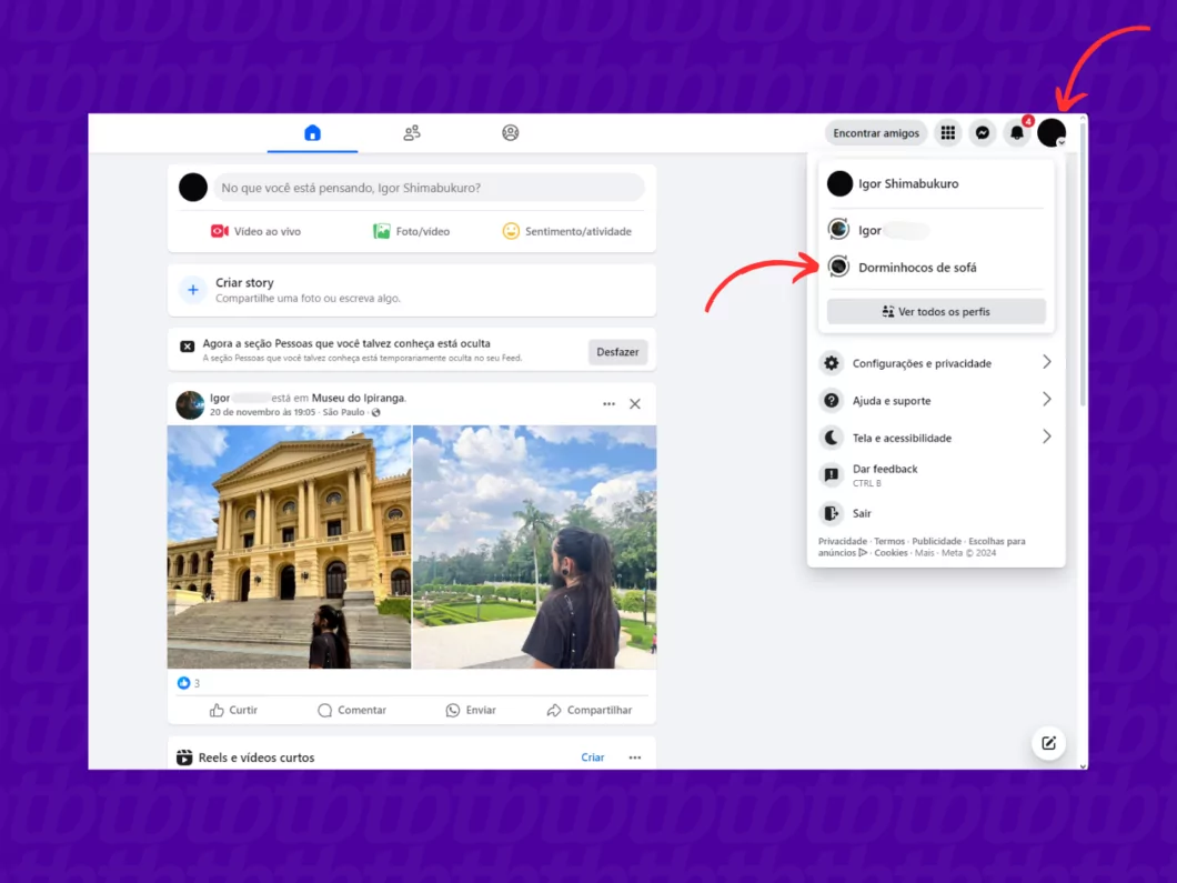 Como remover uma página do Facebook pelo celular ou computador Guia Região dos Lagos 17 Acessando a página do Facebook pelo PC
