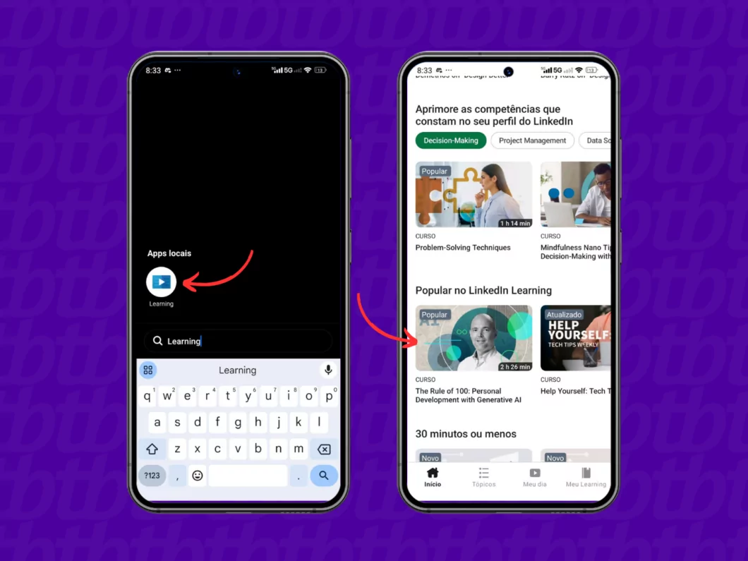 Como salvar vídeos do LinkedIn pelo celular ou computador Guia Região dos Lagos 17 Acessando um curso no LinkedIn Learning