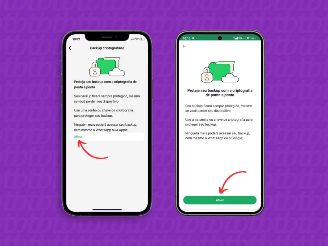 Ativando o backup criptografado do WhatsApp Ativando o backup criptografado do WhatsApp