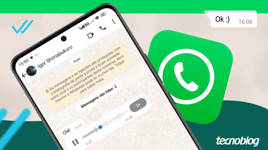 Como acelerar um áudio no WhatsApp Como acelerar um áudio no WhatsApp