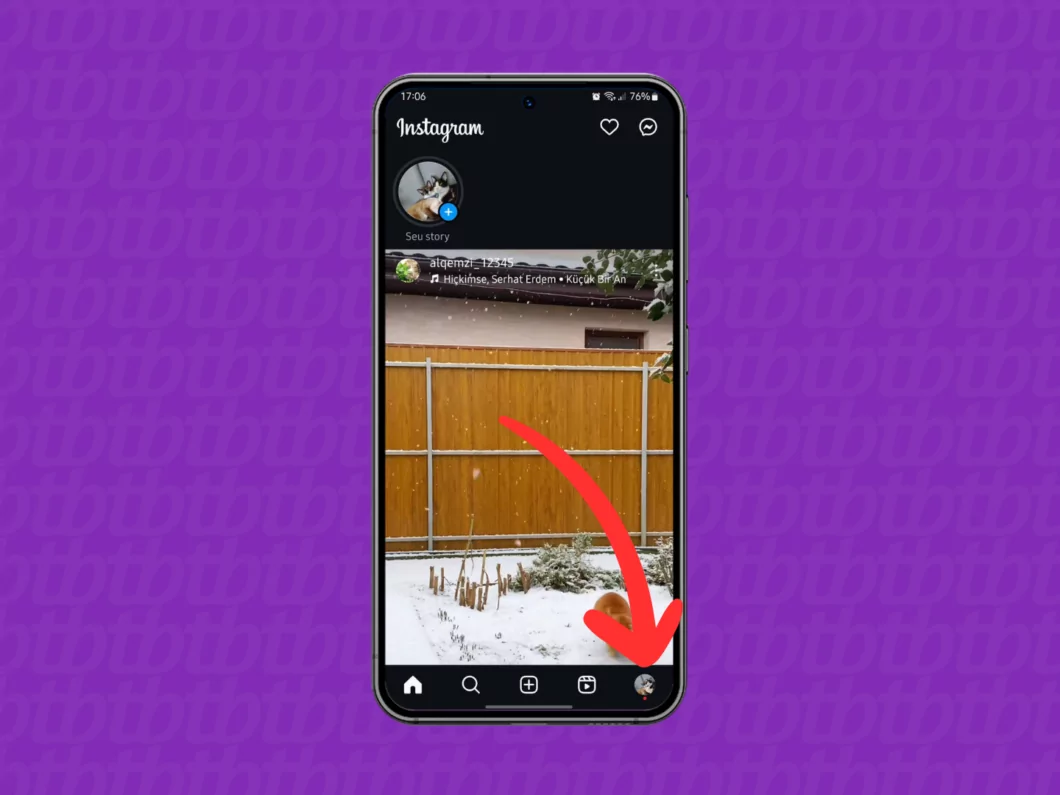 Como prender ou soltar uma imagem no Feed do Instagram Guia Região dos Lagos 13 Captura de tela do aplicativo Instagram mostrando o acesso ao perfil