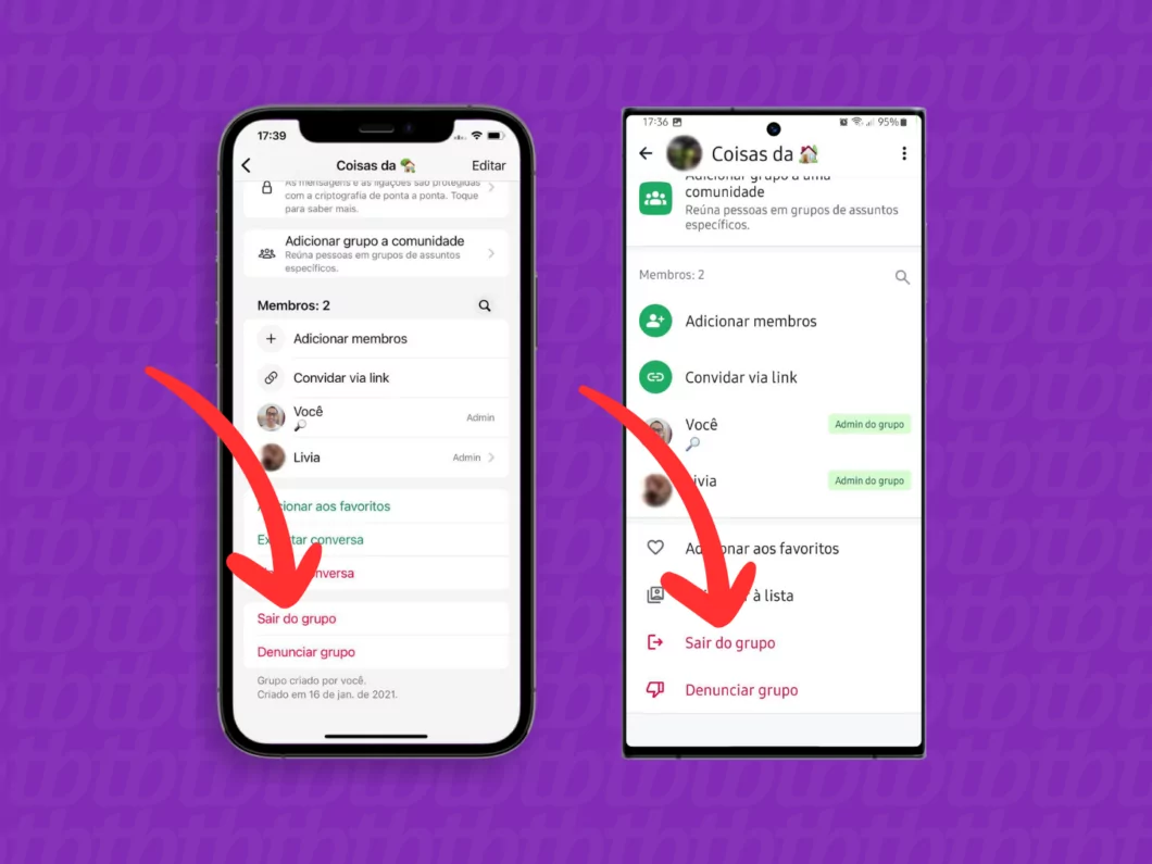 Como deixar um grupo do WhatsApp pelo celular ou computador Guia Região dos Lagos 13 Exibindo a opção para sair do grupo no mais recentre WhatsApp