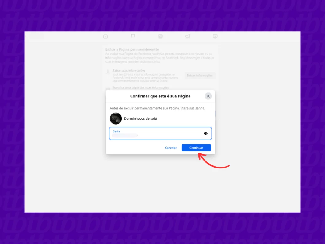 Como remover uma página do Facebook pelo celular ou computador Guia Região dos Lagos 22 Confirmando a exclusão da página do Facebook pelo PC