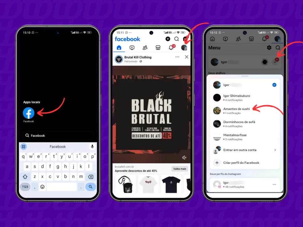 Como remover uma página do Facebook pelo celular ou computador Guia Região dos Lagos 12 Entrando na página do Facebook pelo celular