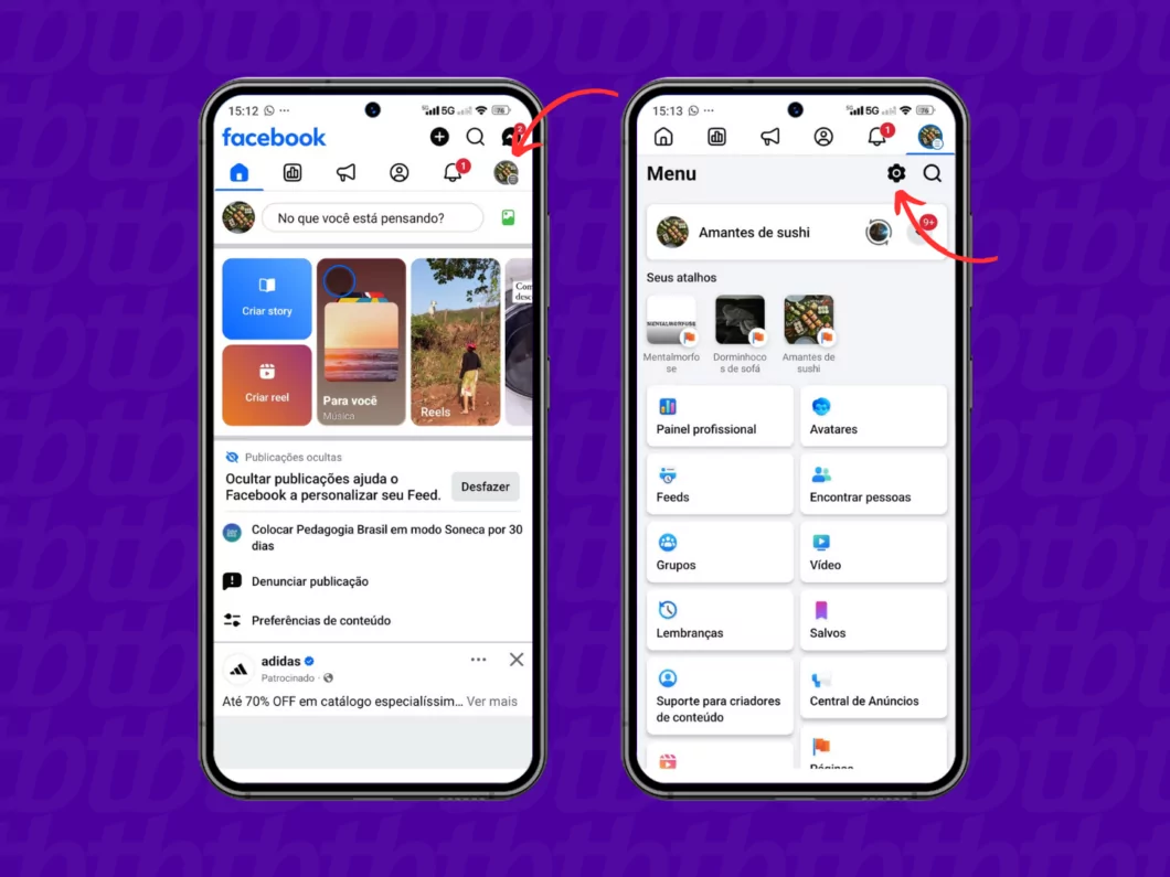 Como remover uma página do Facebook pelo celular ou computador Guia Região dos Lagos 13 Entrando nas configurações da página do Facebook