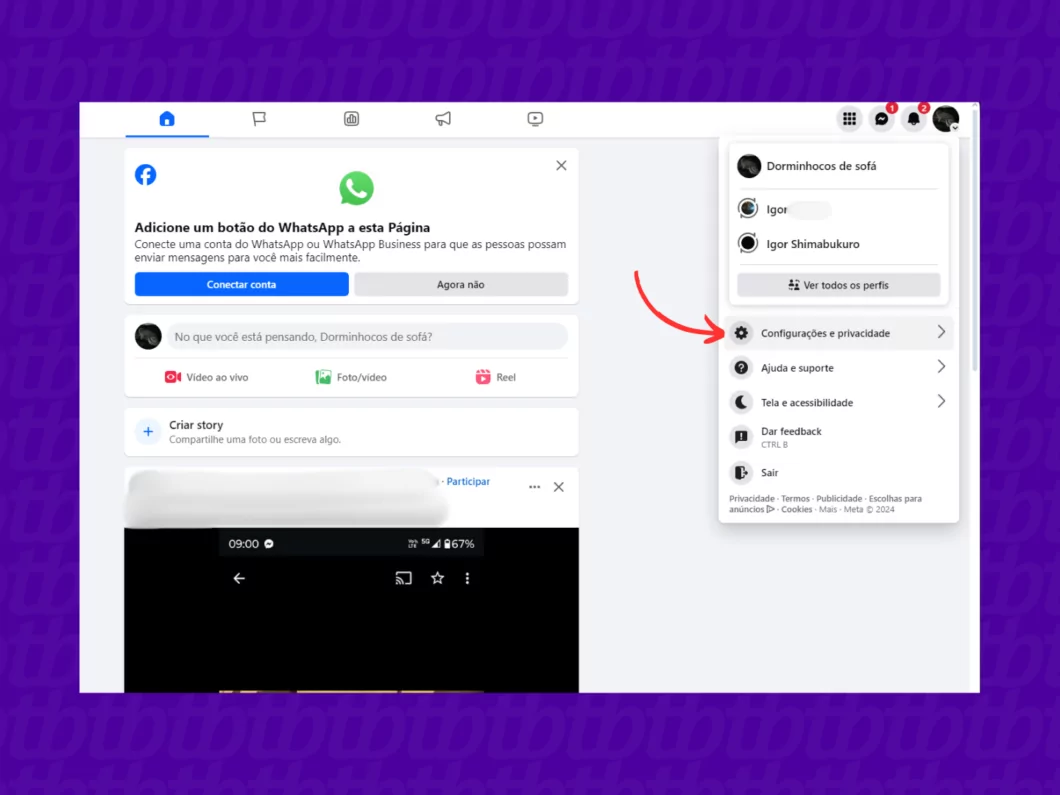 Como remover uma página do Facebook pelo celular ou computador Guia Região dos Lagos 18 Entrando nas configurações da página do Facebook pelo PC