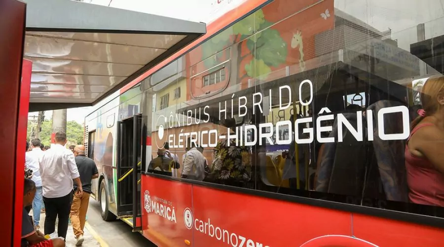 Maricá: Ônibus elétrico-hidrogênio realiza primeiro teste com passageiros