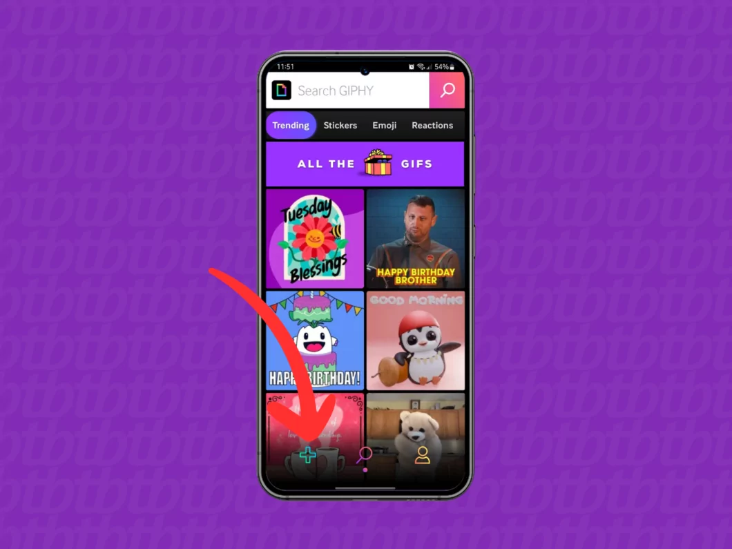Como fazer um GIF para usar nos Stories do Instagram Guia Região dos Lagos 11 Captura de tela do aplicativo GIPHY mostra como iniciar a criação de um GIF