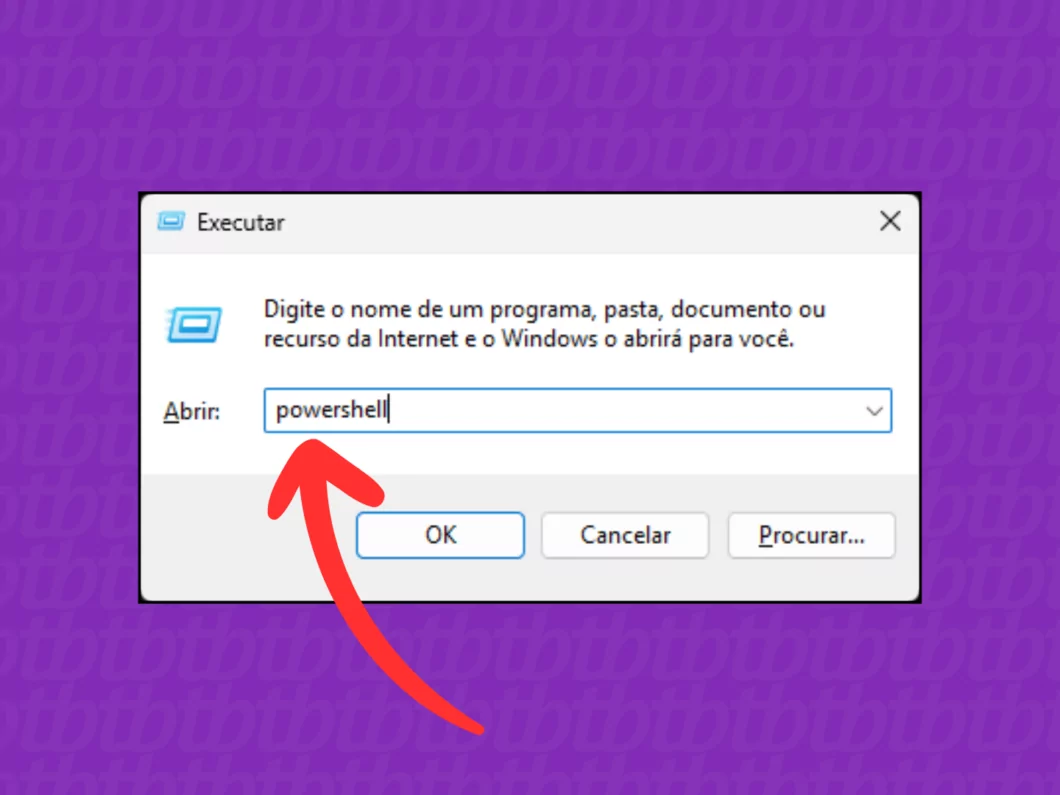 Abrindo o PowerShell Acessando o programa PowerShell