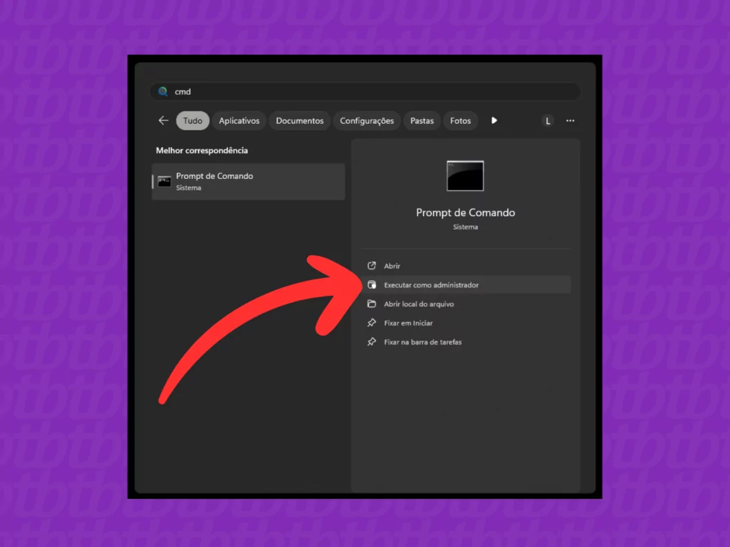Executando o Prompt de Comando como Administrador Abrindo o Prompt de Comando do Windows