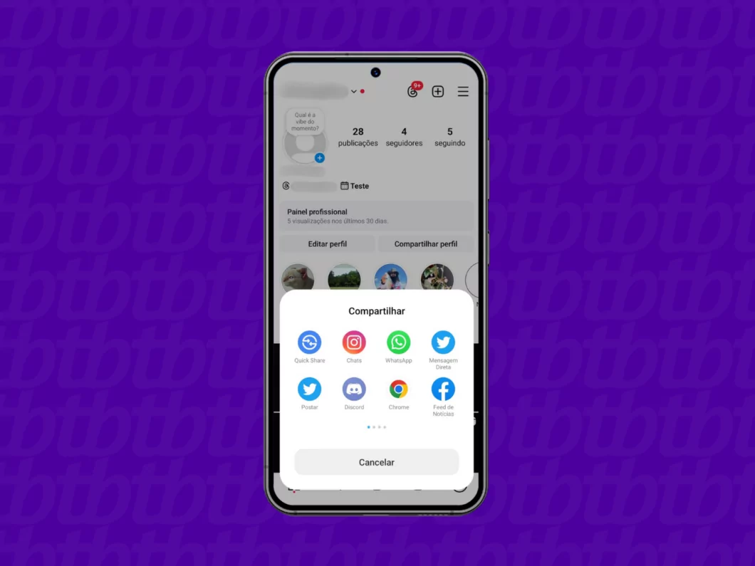 Compartilhando o link da transmissão ao vivo programada do Instagram Compartilhando o link da transmissão ao vivo programada do Instagram
