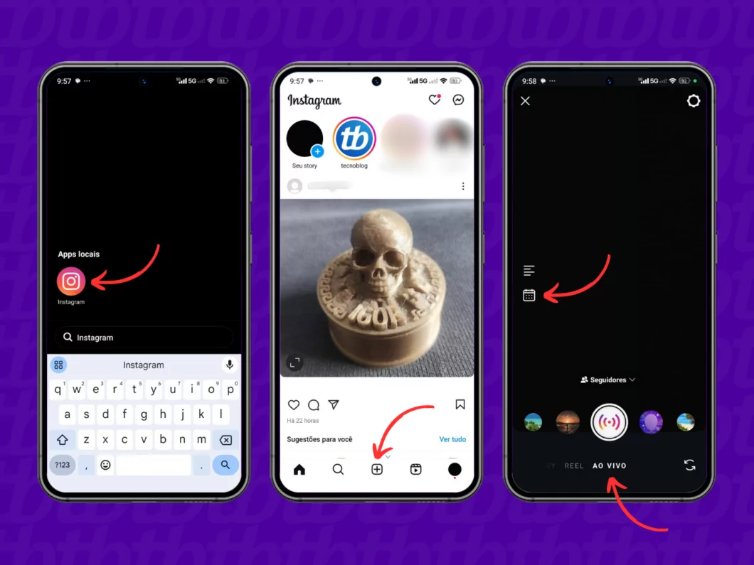 Entrando no agendamento de transmissões ao vivo do Instagram Entrando no agendamento de transmissões ao vivo do Instagram