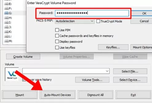 Acessando o pendrive criptografado no VeraCrypt