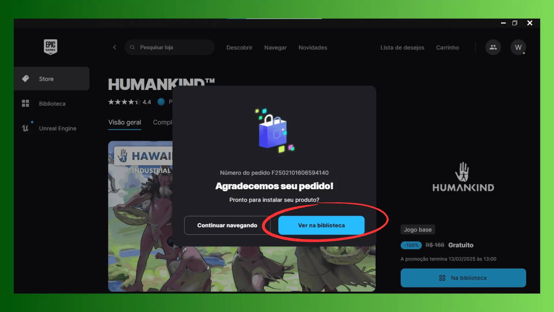 Jogo adicionado à biblioteca da Epic Games