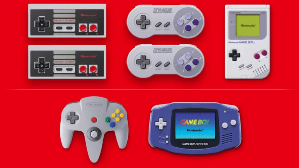 Controles retrô da Nintendo