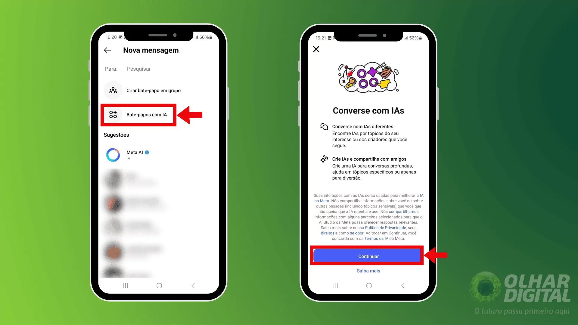 Segundo passo para criar uma IA utilizando Meta AI Studio