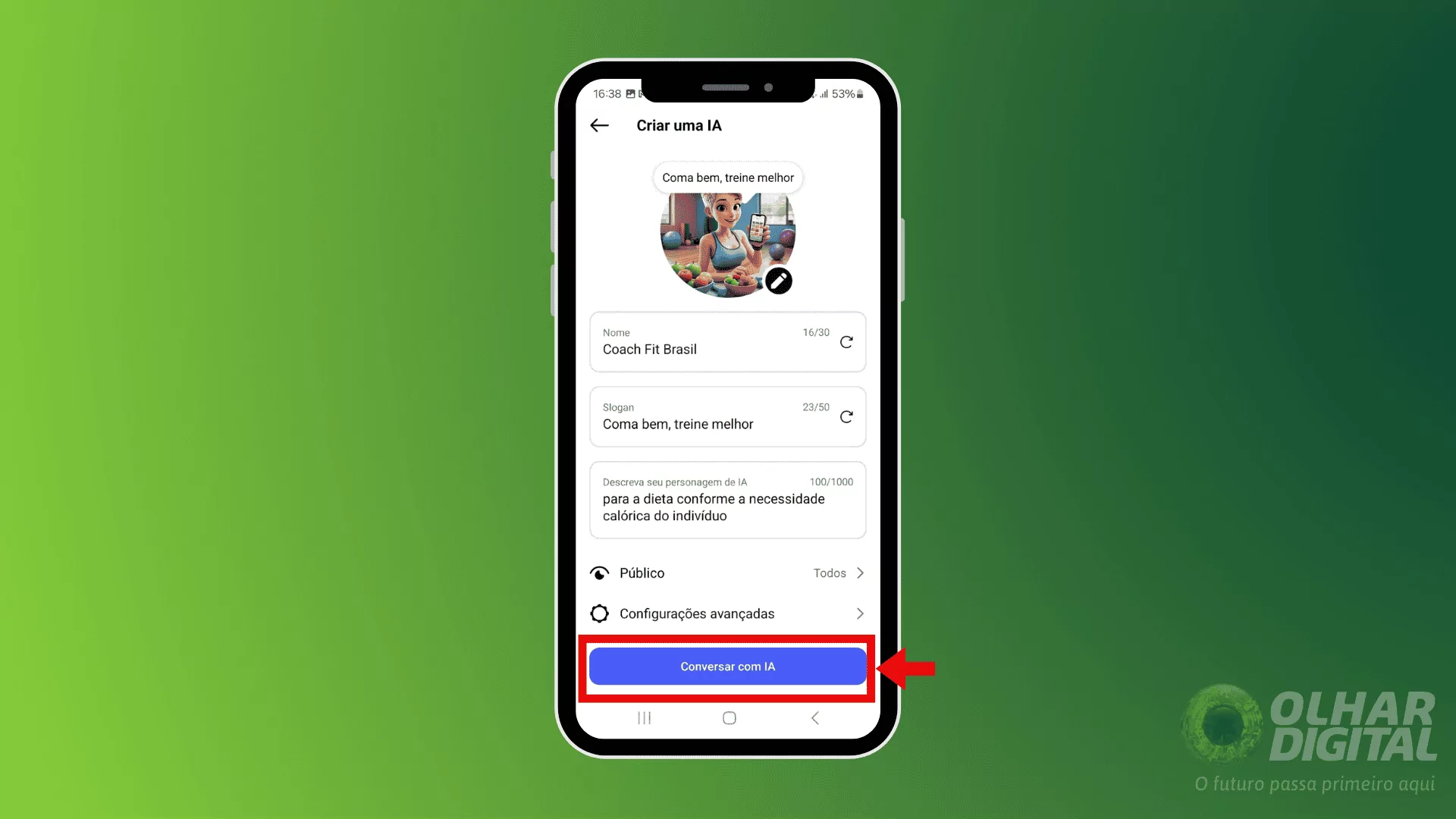 Sétimo passo para criar uma IA utilizando Meta AI Studio