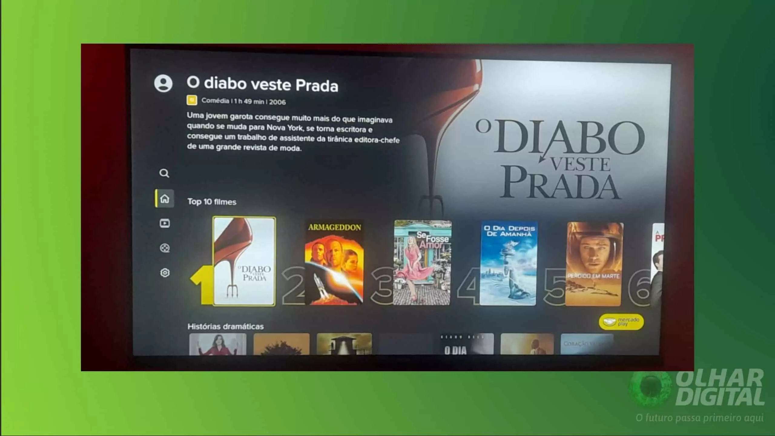 Interface do Mercado Play no modo convidado
