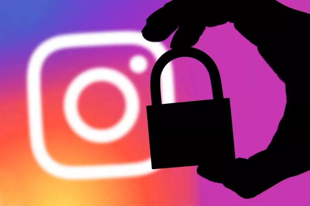 Privacidade no Instagram Logo do Instagram com um cadeado fechado