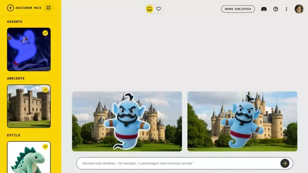 Google Whisk: como utilizar a inteligência artificial para unir imagens Guia Região dos Lagos 4 Demonstração de junção de imagens usando Google Whisk