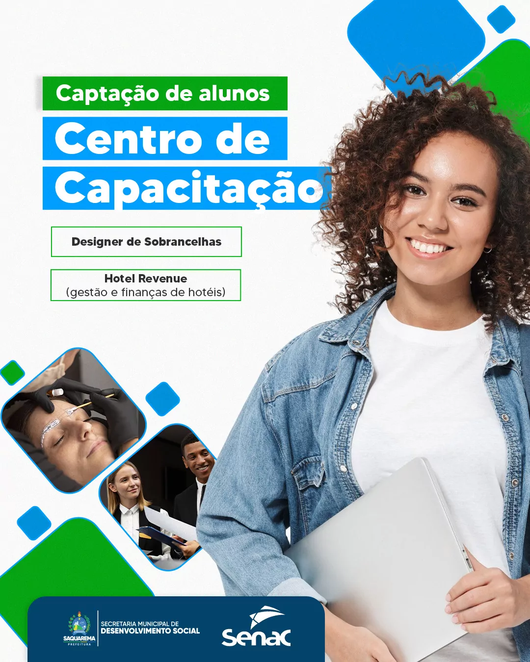 Prefeitura de Saquarema oferece mais dois cursos gratuitos em parceria com o SENAC para os moradores de Saquarema